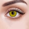 BEAUYWL Farbige Kontaktlinsen ohne Stärke, weiß schwarz rot blau grün gelb Farblinsen für Karneval Fasching Motto Party Anime Halloween Cosplay, Jahreslinsen 2 Stück (gelb)