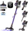 Authmic 45000Pa Staubsauger Kabellos, Akku Staubsauger, 5-in-1 Kabelloser Staubsauger, H13 HEPA, LED Touchscreen, bis zu 50 Minuten, Anti-Tangle-Bürste, für Hartböden/Teppich/Tierhaare