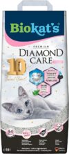 Biokat’s Diamond Care Fresh Katzenstreu mit Babypuder-Duft – Feine Klumpstreu aus Bentonit mit Aktivkohle und Aloe Vera – 1 Sack (1 x 10 L)