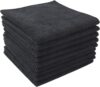 VIVOTE Mikrofasertücher schwarz Spüllappen Küchenlappen super saugfähig und dick Haushalts Putzlappen microfaser Küche Putztücher Mehrzweck Staubwischen 30 cm X 30 cm 9 Stück