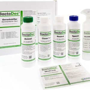 Geruchsneutralisierer BactoDes®- Geruchskiller- Kennenlern-Set – Verschiedene Geruchsvernichter Konzentrate zum Verdünnen – Lernen sie ihren persönlichen Favoriten zur Geruchsbeseitigung kennen