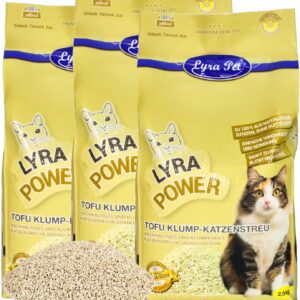 Lyra Pet® | 7,5 kg Tofu Katzenstreu | Parfümfreie Klumpstreu | 300% Saugkraft | Umweltfreundliches Naturprodukt aus Erbsenprotein | Auch für empfindliche Katzen | Staubfrei für eine saubere Wohnung