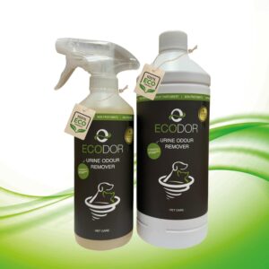 Ecodor – 1ltr. UF 2000 Uringeruchsneutralisier Nachfüllflasche + 0,5l UF 2000 Sprühflasche. Zur Geruchsneutralisation die bei Haustieren entstehen, z.B Urin, KOT,u.v.m.Nicht PARFÜRMIERT!