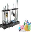 Mobile Besenhalterung Gartengerätehalter Besenhalter Putzmittel Organizer Reinigungswagen Putzwagen Werkzeug Aufbewahrung Mop-Abflussregal mit Feststellräder für Garage Hotelservice Restaurant ( Size