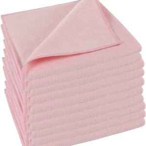 bellanet Microfasertuch Micro Top 10 Stück Microfaser Mikrofaser Tuch Lappen Wischtuch 40 x 40cm, Farbe:rosa