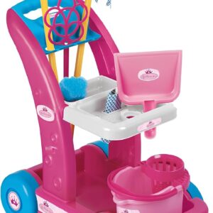 Reinigungswagen Spiel Mädchen Reinigungswagen Spielzeug Trolley Reinigung Trolley Reinigung Luxus mit Eimer Wischer Mopp Schaufel Schwamm Lappen Tuch Made in Italy