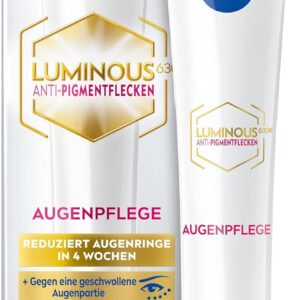 NIVEA LUMINOUS630 Anti-Pigmentflecken Augenpflege, Anti-Age Augencreme gegen Augenringe, feuchtigkeitsspendende Augencreme mit Thiamidol, Hyaluron & Koffein (15 ml)