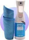 Simply CLEAN Bildschirmreiniger Set – Bildschirmreiniger Spray 200ml und Reinigungstuch – Dein Display Reiniger, Monitor Reiniger, Screen Cleaner zur Bildschirm Reinigung für Auto, Smartphone, Laptop