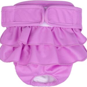 BePetMia Waschbare Windeln für Hunde, Wiederverwendbare Hundewindeln, Umweltfreundliche Damenbinden Höschen, Hygiene-Unterhose für Hunde in Hitze (XL: 60-70cm, Lila)