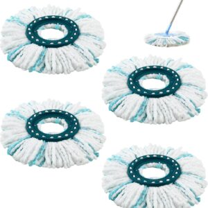4 Stück bodenwischer ersatzbezug für Leifheit Clean Twist Disc Mop Micro,für Leifheit Bodenwischer/wischmopp leifheit,Geeignet für Fliesen und Laminate alle Bodenarten, effiziente Wasseraufnahme
