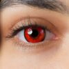 Kontaktlinsen farbig ohne Stärke rot | farbige rote crazy Jahreslinsen Anime | weiche Linsen Hydrogel | 2 Stück Farblinsen + Linsenbehälter | 0.0 Dioptrien | Fasching | Halloween | Charmiga Loco Red