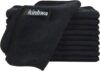 KinHwa Mikrofasertücher Schwarz Putzlappen Küche Reinigungstücher Putztücher Spüllappen Waschbar Microfaser Putztuch Umweltfreundlich und Fusselfrei Geschirrtücher Mehrzweck 20cm x 20cm 10 Stück