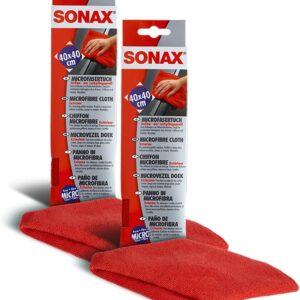 SONAX Microfasertuch Mikrofasertuch Putztuch Mikrofaser Lacktuch 1 Stück 2X