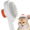 ACE2ACE Katzenbürste, Katzenbürste Langhaar und Katzenbürste kurzhaar, Selbstreinigende Katzenhaarbürste von der Bürste mit Einem Knopf, für Losem Fell, Matten, Weiß
