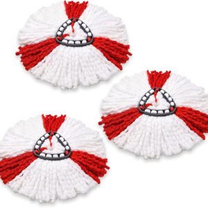 BONBELONG 3 Stück Wischmopp Ersatzköpfe Kompatibel mit Vileda Turbo 2-in-1 Mop, Wischmop Ersatzbezug, Mikrofaser Wischmob Ersatzmop Moppköpfe für Bodenwischer und EasyWring&Clean Mopp