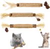 ALTcompluser Katzenminze Sticks (3 Stück), Katzen Zahnpflege Spielzeug, Kausticks für Katzen, Dental Kau-Sticks helfen bei Zahnstein & Mundgeruch Gesund Hygiene Zahnpflege