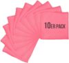 Wisch-Star 10x Mikrofasertücher 40×40 cm, in Rot, Reinigungstücher für Küche Auto Brille, Mikrofaser Putztücher Set Haushalt, Allzwecktücher für alle Oberflächen