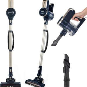 Beldray Airxcel Turbo Staubsauger – Leicht, kabelgebunden, 18 kPa Saugleistung, Wandmontage, 600 ml Staubkapazität, Fugendüse, Ersatz-HEPA-Filter, motorisierte LED-Bodenbürste, 600 W, BEL01625VDE