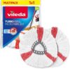 Vileda Turbo 2in1 EasyWring&Clean Wischmopp Ersatzköpfe, Mikrofaser Moppköpfe mit Kraftfasern für Vileda Turbo Sets, auch für empfindliche Böden, 2er Pack