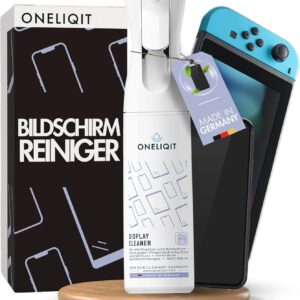 ONELIQIT® Bildschirmreiniger Spray 300ml stark gegen Fett & Staub, Display Reiniger mit feinem Sprühbild ideal für große Displays wie TV, OLED, Auto, Notebooks