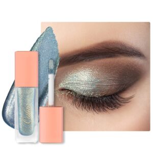 Oulac Flüssiger Lidschatten Glitzer Lidschatten zum Aufhellen der Augen| Liquid Eyeliner mit Funkeln Glitzer Finish Glattes Schimmer Augen Make-up| Vegan& Cruelty-Free, 6.8g (14)
