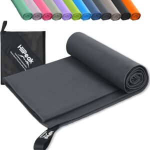 HiiPeak Mikrofaser Handtuch Kompakt und Leicht Microfaser Handtücher Fitness Schnelltrocknend microfaser Badetuch Saugfähiges Sporthandtuch Fitnessstudio Schwimm und Gym Handtuch