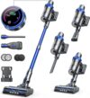 INTETURE Staubsauger Kabellos, 40000Pa/450W Akku Staubsauger mit Automatikmodus, Farb-Touchscreen & Anti-Verhedderung, bis zu 55 Minuten Laufzeit, Akkustaubsauger für Hartböden,Teppiche und Tierhaare