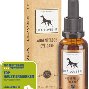 Augenpflege für Hunde – sanfte Reinigung, beruhigt und regeneriert, löst Verkrustungen und Schmutz, spendet Feuchtigkeit, mit Kühleffekt, AUGENPFLEGE von LILA LOVES IT, 30 ml