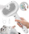 TIDEVAN Katzenbürste mit Dampf,3 in 1 Sprühkamm für Katzen,Dampfbürste Katze Katzenbürste mit Wasser,Katzenpflegebürste,Katzenhaarbürste für Massage,Pflege,Haarentfernung Tierhaarbürste für Katze,Hund