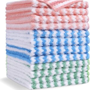 Vicloon Küche Putzlappen, 12 Stück Mikrofaser Reinigungstücher Ultra Saugfähig Wiederverwendbar Lappen,Universal Reinigungstücher für Küche, Badezimmer, Auto-30x30cm(Mehrfarbig)