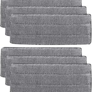 HUYIWEI Mop Pads,6 Stück Mop Microfaser Reinigung Pads,Ersatz Mop Pads,Wiederverwendbare Mopps Pads,für Flachmopp,Klettmopp