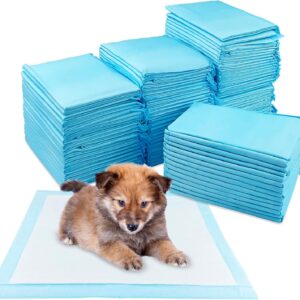 Tekenewbse 100 Stück Pipi Matten für Hunde, 33 × 45 cm Trainingspads, Wickelunterlagen Einweg Einmalunterlagen, Pinkelmatte Training Auslaufsicheres 5-Lagiges Design mit Schnell Trocknender Oberfläche