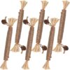 6 Stück Katzenminze Sticks, Kausticks für Katzen, Katzen Zahnpflege Spielzeug, Dental Kau-Sticks helfen bei Zahnstein & Mundgeruch Gesund Hygiene Zahnpflege