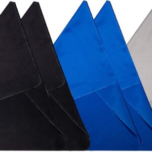 ED HICKS Mikrofaser Reinigungstücher – 6 EXTRA Große Prämie Mikrofaser Tücher für Alle Arten von Bildschirmen- TV, LCD, LED, iPad, Laptop. 30 x 30cm | 6er-Pack | Schwarz, Grau, Blau