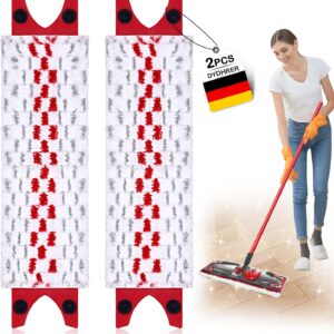 Bodenwischer Ersatzbezug, 2 Stück Wischmopp Bezug für vileda, Ersatzköpfe Wischbezug,Wischbezug Bodenwischer aus Mikrofasern für vileda ultramax,Empfindliche Böden, Flecken Entfernen Waschbar(2)
