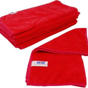 SBS Microfasertücher 10 Stück wählbar 40 x 40cm Rot