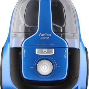 Amica Staubsauger VI2041, 800 W, 1.5 Liter, 79 Dezibel, Beutellos, HEPA Filter, Schwarz Gelb
