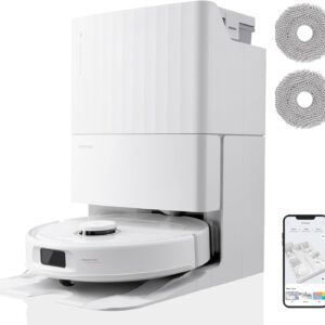 roborock Qrevo Pro Set Saugroboter mit Wischfunktion&Hebarem Wischmopp, 7000Pa, FlexiArm Design™ Kantenreinigung, 60 °C Heißwasser-Moppwäsche, zusätzlich 2 Wischmops, Roboterstaubsauger-Set(Weiß)