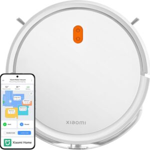 Xiaomi Robot Vacuum E5 – Saug- und Wischroboter mit 2000Pa Saugleistung, 400ml Staubbehälter, 110 Min. Akkulaufzeit, intelligente Navigation, App- & Sprachsteuerung, Weiß
