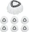 6 Stück Ersatzkopf für Vileda Wischmopp, Mikrofaser-Wischmopp-Nachfüller, Hoher Wasser und Schmutzaufnahme Drehmoppköpfe, Wischmoppkopf Kompatibel mit Triangle Spin Mop