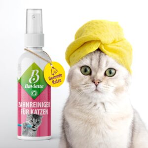 Baviette Katzenpflege-Set: (300-fach) Probiotischer Plaque zur Zahnreinigung für Katzen – Optimale Mundpflege, Zahnpflege, Effektiv gegen Mundgeruch & Zahnstein, Geruchsfrei (Mundpflege)