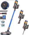 MIBODE Akku Staubsauger, 45000Pa/550W/70Mins Staubsauger Kabellos mit Smart Display, Staubsauger mit Automatikmodus & Anti-Verhedderung-Bürste für Teppich, Hartboden und Tierhaare