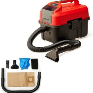 Einhell Akku-Nass-Trockensauger TE-VC 18/10 Li-Solo Power X-Change (10 Liter Tank, inkl. 2 m-Schlauch, Fugen-/Bürstendüse + Polster-/Universaldüse, ohne Akku und Ladegerät), Rot