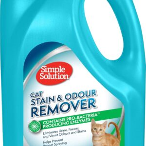 Simple Solution Katzenflecken- und Geruchsentferner | Enzymatischer Reiniger mit Pro-Bakterien Reinigungskraft – 4 Liter