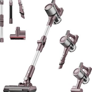 Eureka AK10 Pro Leichter Akku Staubsauger, 29000pa Kabelloser Staubsauger Leistungsstarker 60min Laufzeit mit LED-Anzeige, Flex-Schlauch, Stabstaubsauger für Tierhaare Hartböden Teppiche