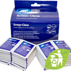 AF Screen-Clene Reinigungstücher in einzelnen Beuteln verschmiert nicht nicht entflammbar 100 Stück