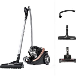 Rowenta RO7954 Silence Force Cyclonic Effitech, beutelloser Bodenstaubsauger, Schwarz/Roségold, 2.5 liters, 59 Dezibel