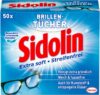 Sidolin Brillenputztücher (50 Stück), feuchte Reinigungstücher für Brillen, Displays, Bildschirme, reinigen mühelos und fusselfrei, optimal für unterwegs