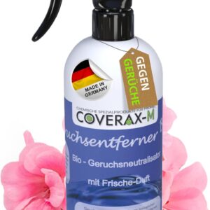 Coverax BIO Geruchsentferner mit angenehmem Duft I Enzymreiniger & Geruchsneutralisierer I Katzenurin, Hundeurin, strenge Gerüche entfernen auf Couch, Auto, Teppich I Geruchsneutralisierer Spray 500ml