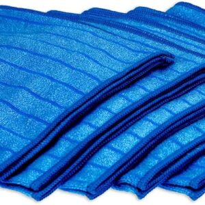 RESPEKT Mikrofaser Geschirrtücher, Trockentücher, Poliertücher, Putztücher und Reinigungstücher für den Haushalt, das Auto uvm. – Mikrofaser Geschirrtücher Set (Blau, 12tlg.)